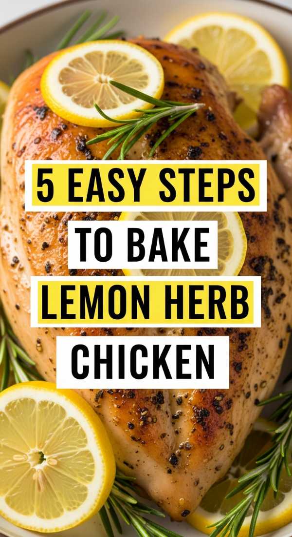 5 Easy Steps To Bake Lemon Herb Chicken 69e20d2ed71d7