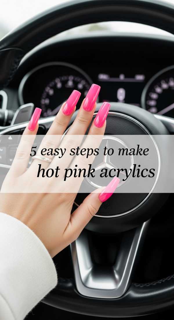 5 Easy Steps To Bold Hot Pink Acrylics 69e31ef5f08d0