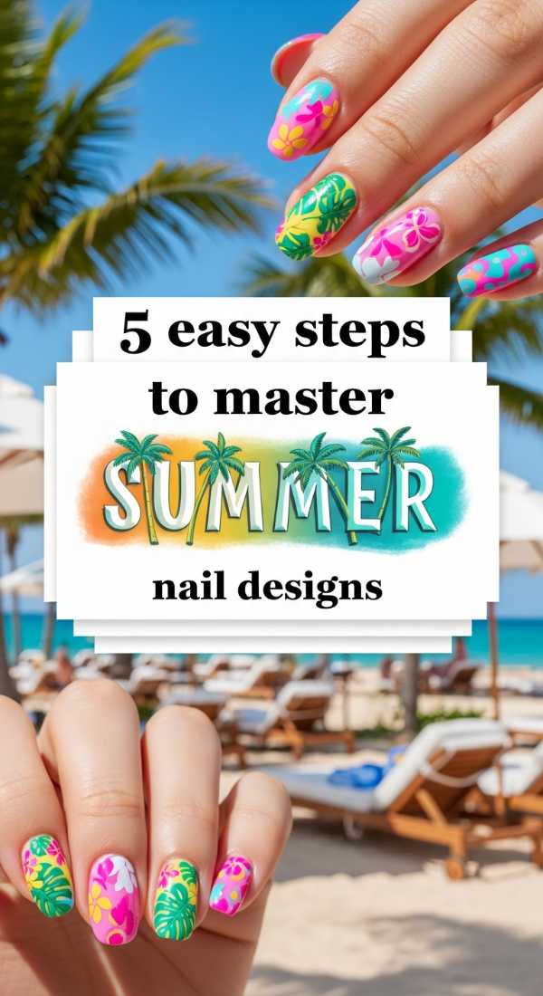 5 Easy Steps To Master Summer Nail Designs 69ea69a09ec85
