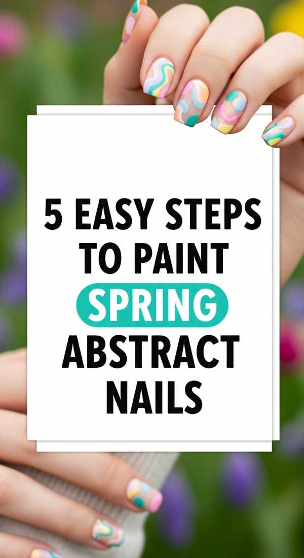 5 Easy Steps To Paint Spring Abstract Nails 69ea69981d5f5