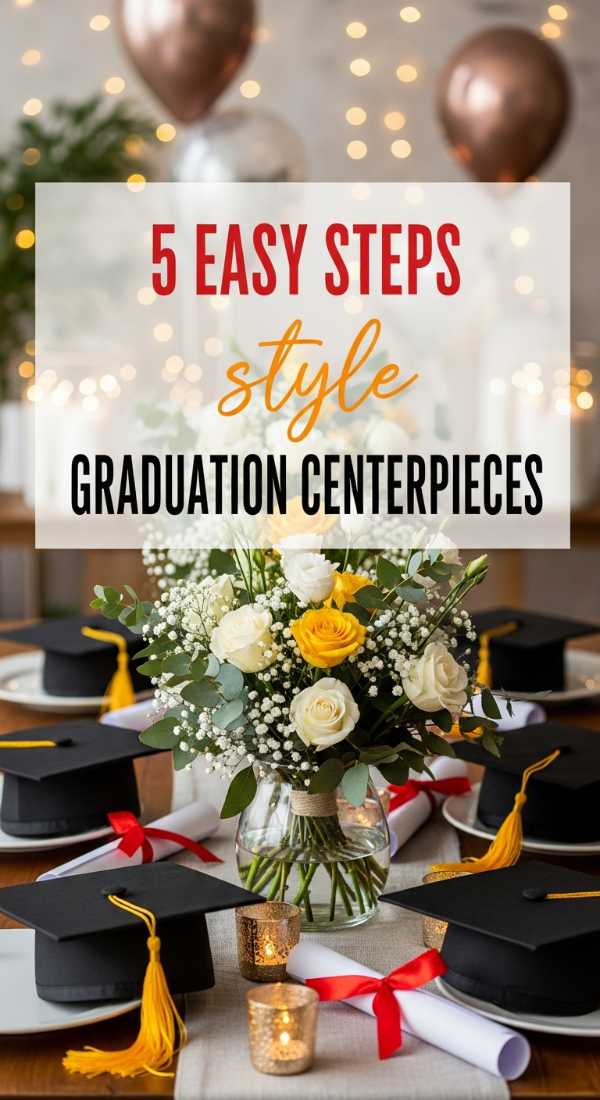 5 Easy Steps To Style Graduation Party Centerpieces 69ee4b5a5ce9b