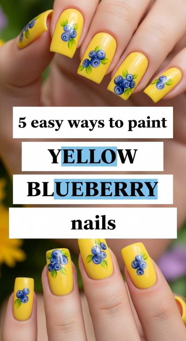 5 Easy Ways To Paint Yellow Blueberry Nails 69ed0bad14457