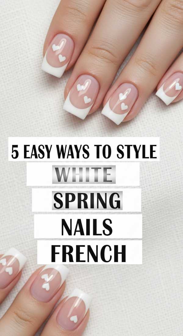 5 Easy Ways To Style White Spring Nails French 69ea68a6dd045