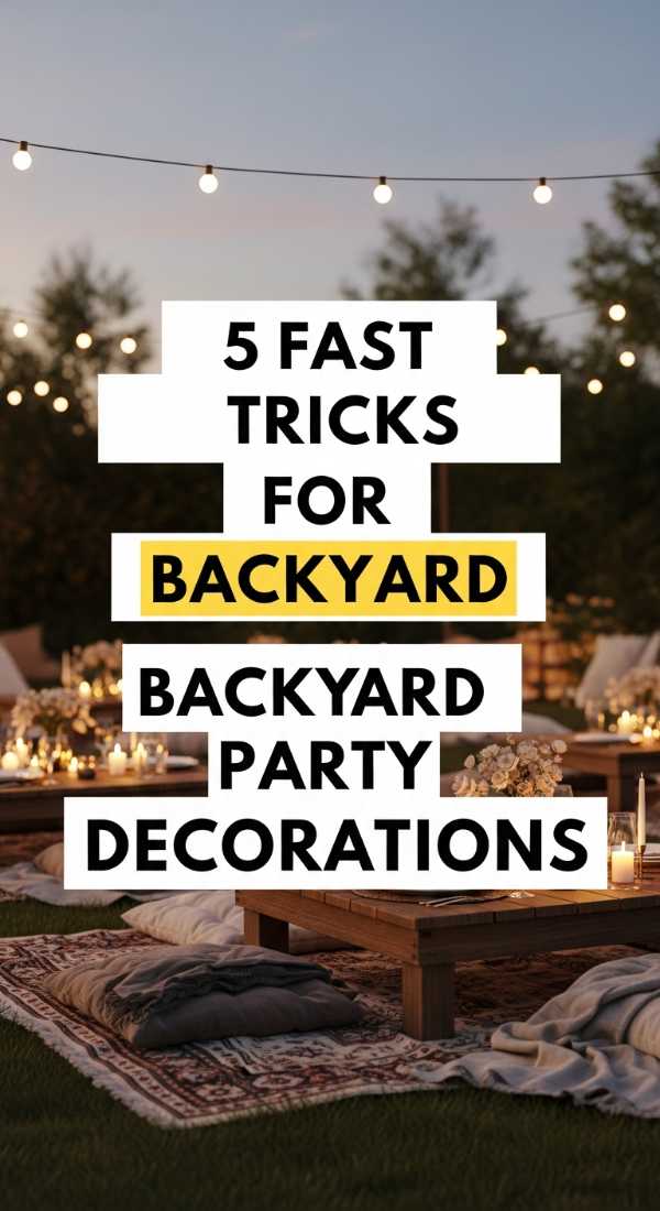 5 Fast Tricks For Backyard Party Decorations 69efae4e3aa37