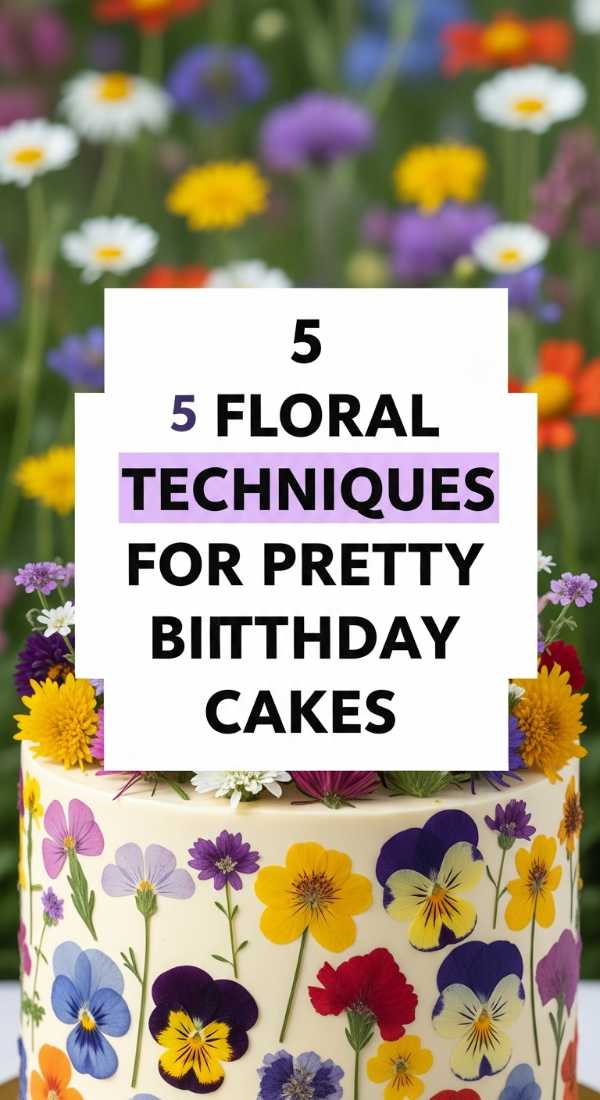 5 Floral Techniques For Pretty Birthday Cakes 69edfa7f57907
