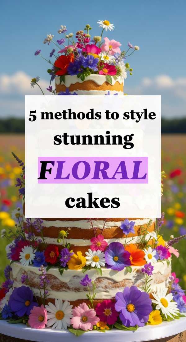 5 Methods To Style Stunning Floral Cakes 69ef4b763133a