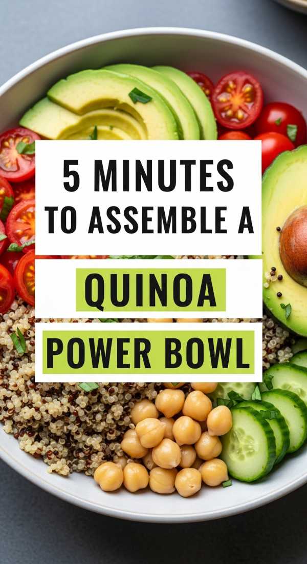 5 Minutes To Assemble A Quinoa Power Bowl 69e9b6e30db94