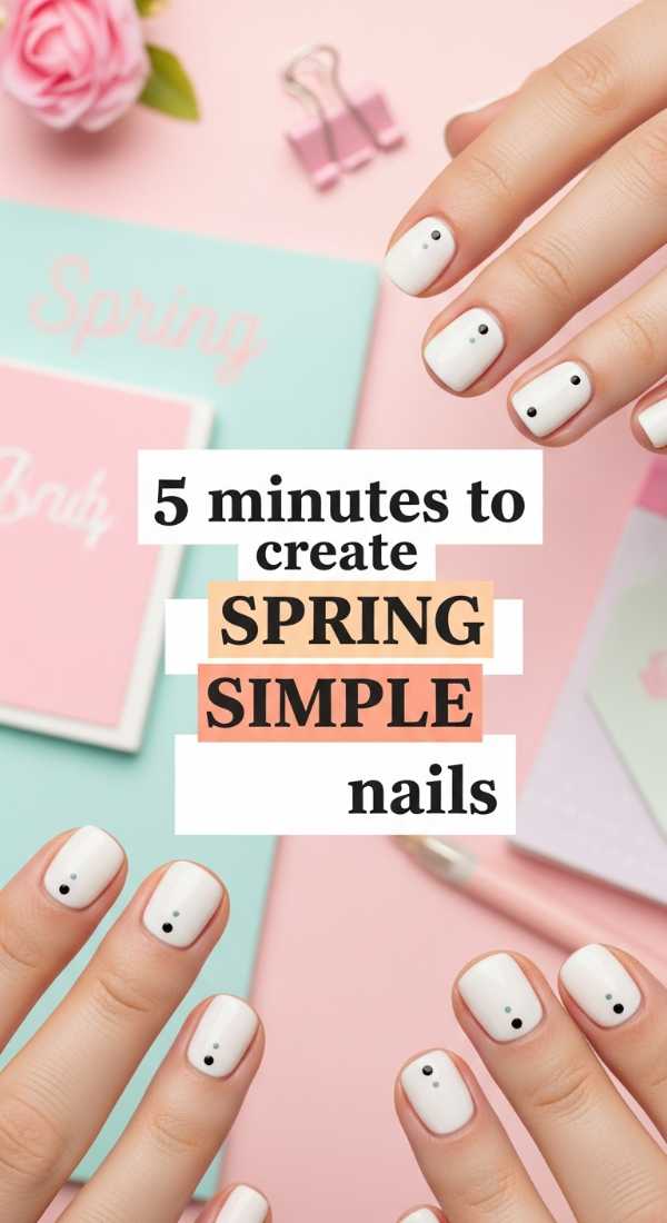 5 Minutes To Create Spring Simple Nails 69e52517414ea
