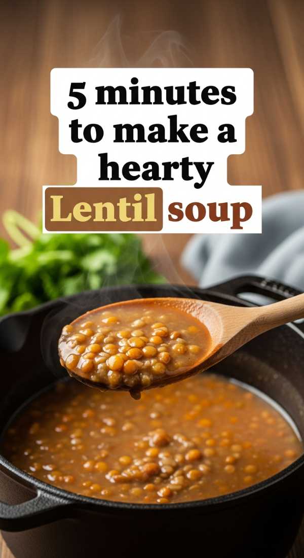 5 Minutes To Make A Hearty Lentil Soup 69edf41040d1a
