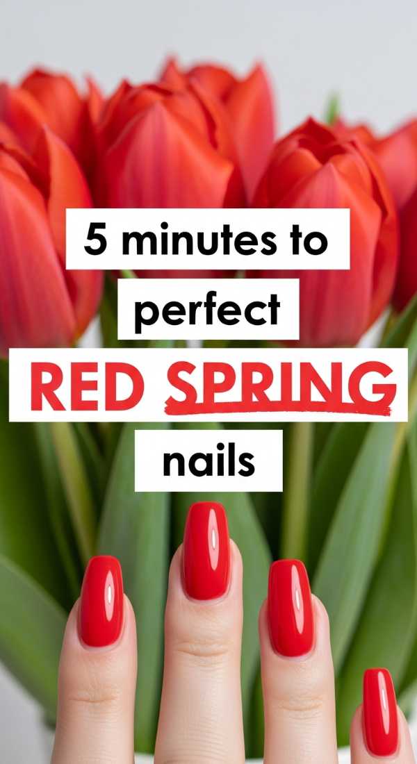 5 Minutes To Perfect Red Spring Nails 69e6604f2d022