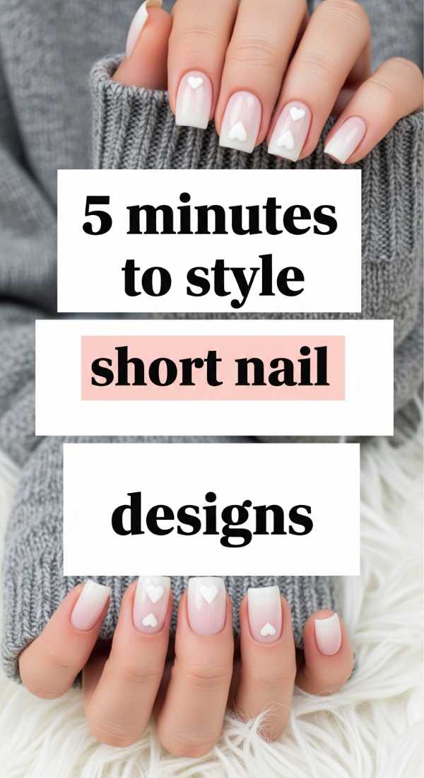 5 Minutes To Style Short Nail Designs 69e3c1db3d826