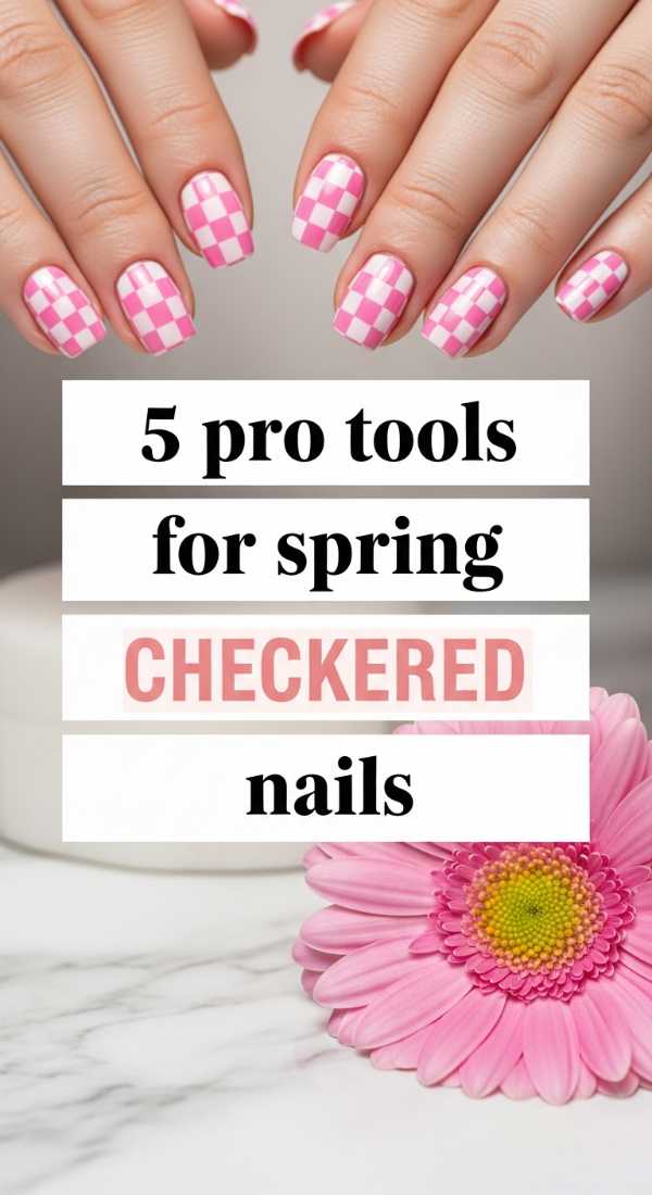 5 Pro Tools For Spring Checkered Nails 69e6605d91bde