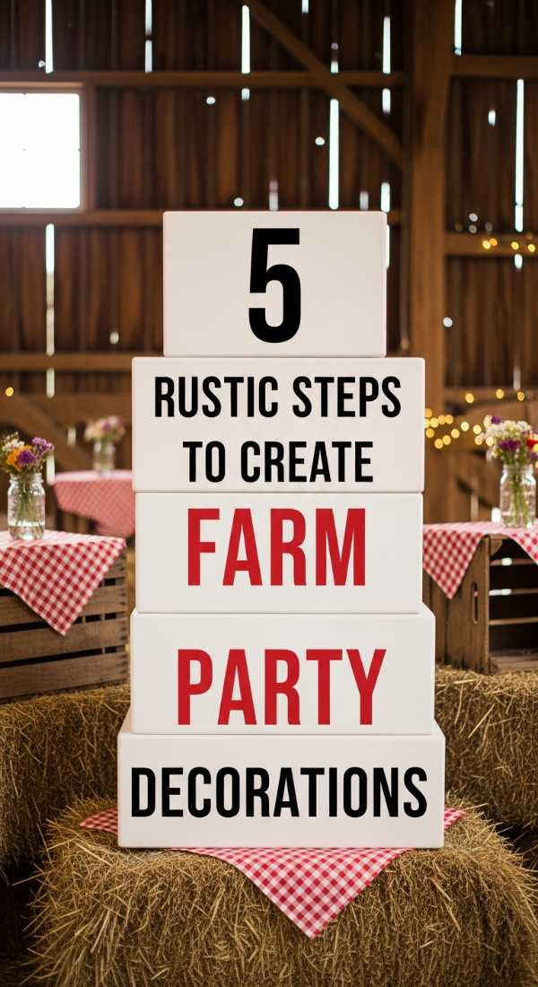 5 Rustic Steps To Create Farm Party Decorations 69e60f4715955