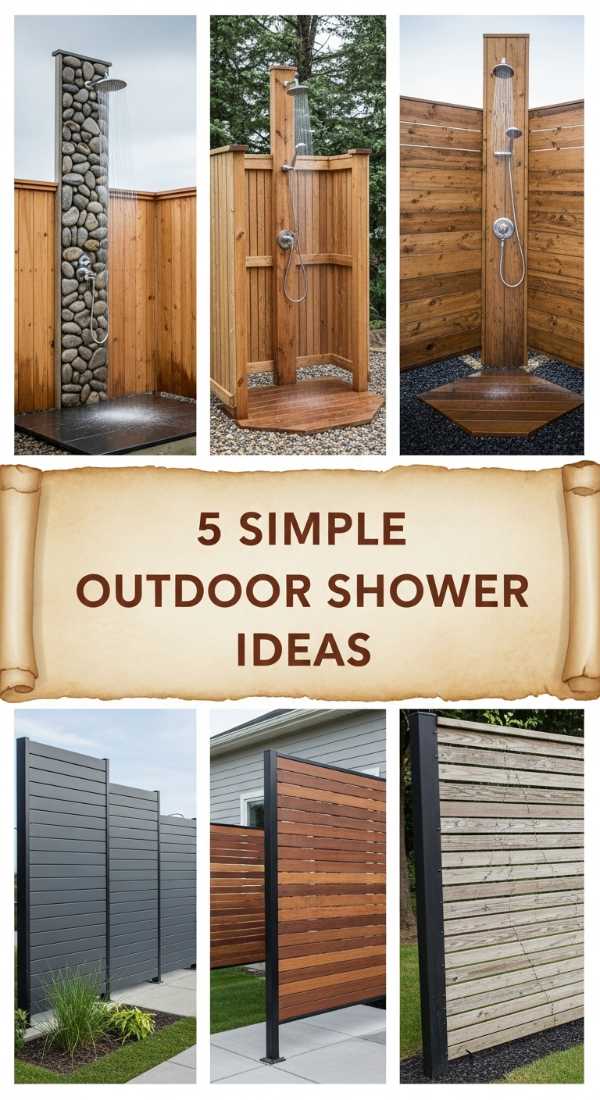 5 Simple Outdoor Shower Ideas 69f26b3d1b90d