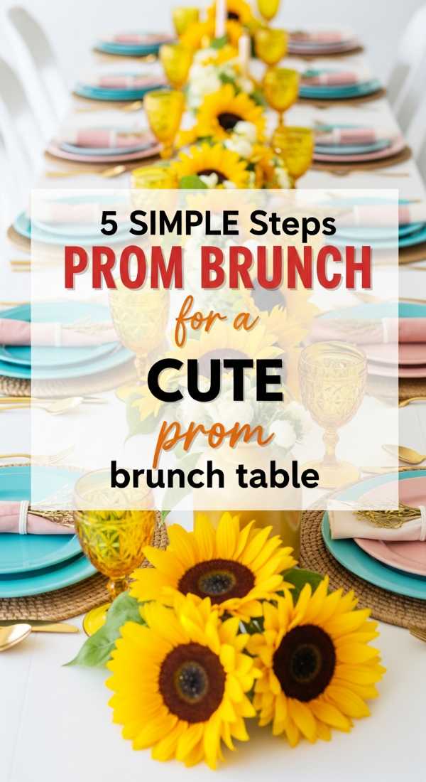5 Simple Steps For A Cute Prom Brunch Table 69eb998b9bcbb