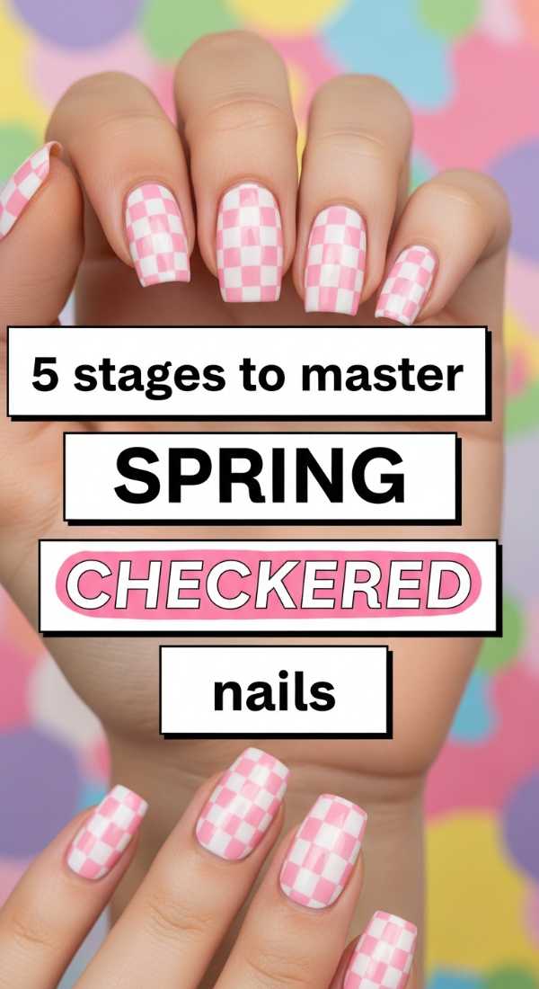 5 Stages To Master Spring Checkered Nails 69ea69939d4d2