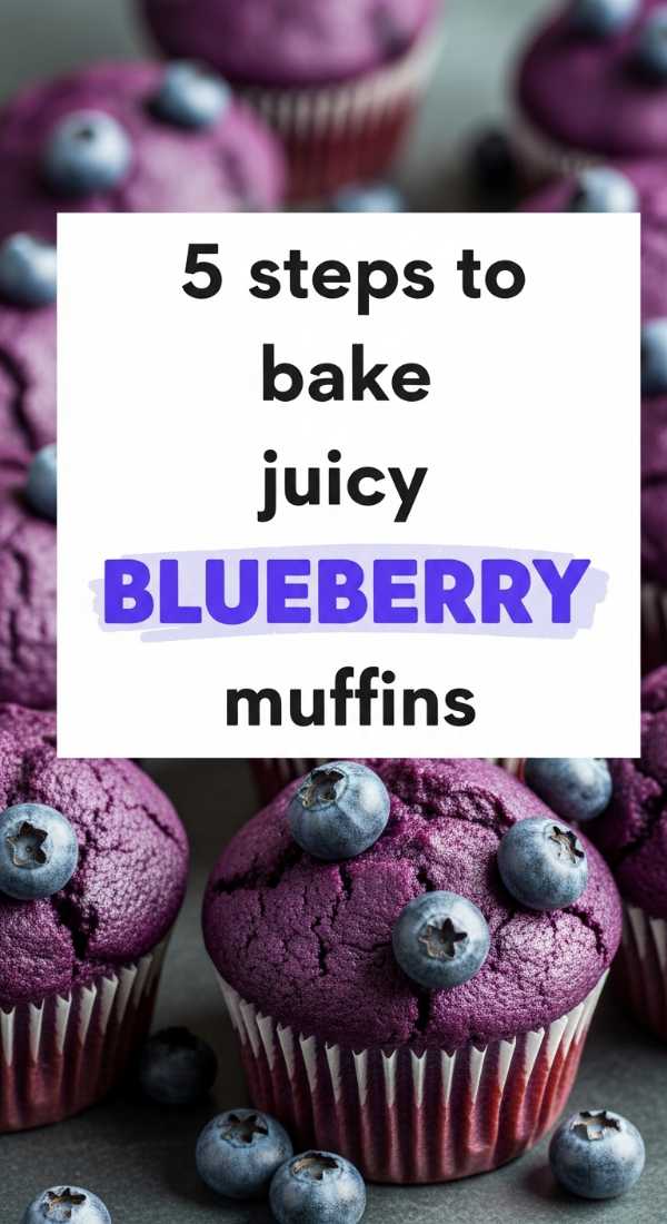 5 Steps To Bake Juicy Blueberry Muffins 69edfa8adb096