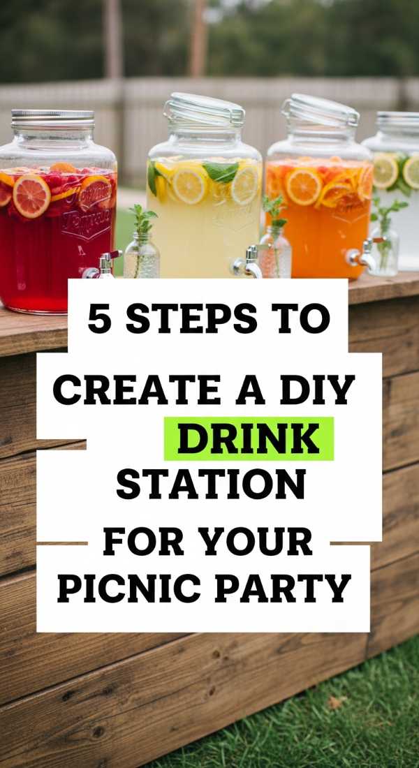 5 Steps To Create A Diy Drink Station For Your Picnic Party 69efae56170f8