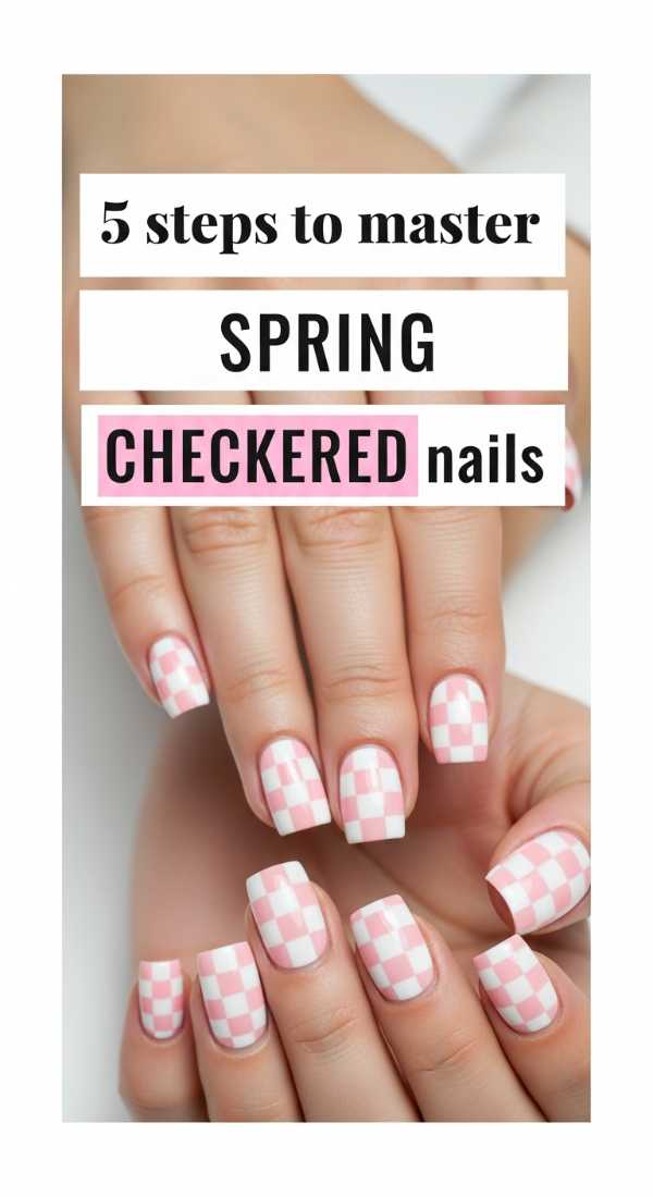 5 Steps To Master Spring Checkered Nails 69e7599be115e