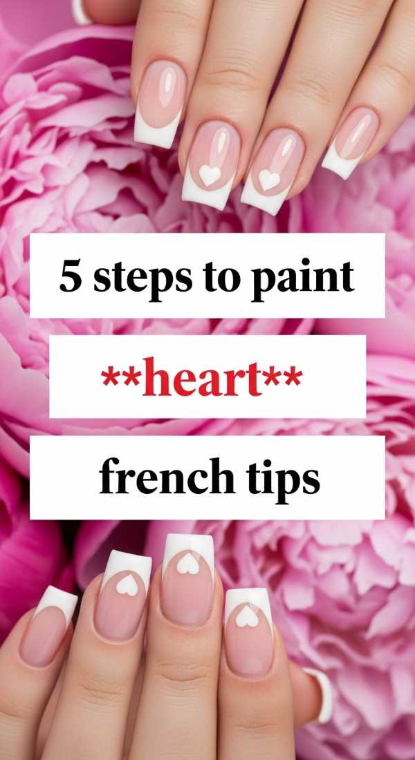 5 Steps To Paint Heart French Tips 69e3c1dbbbe12