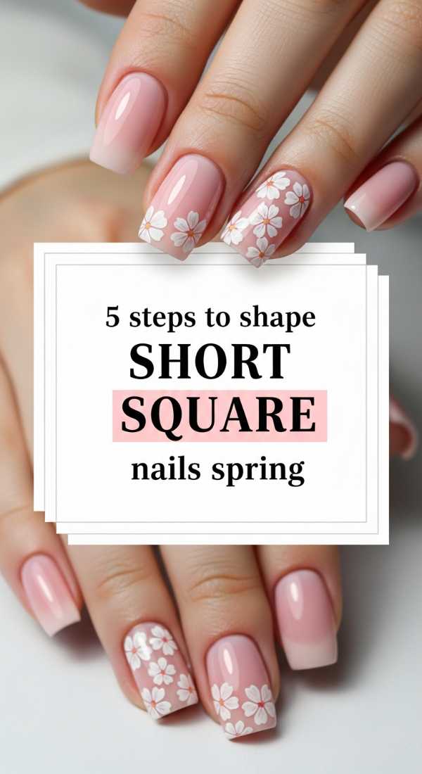 5 Steps To Shape Short Square Nails Spring 69e5251950c2f