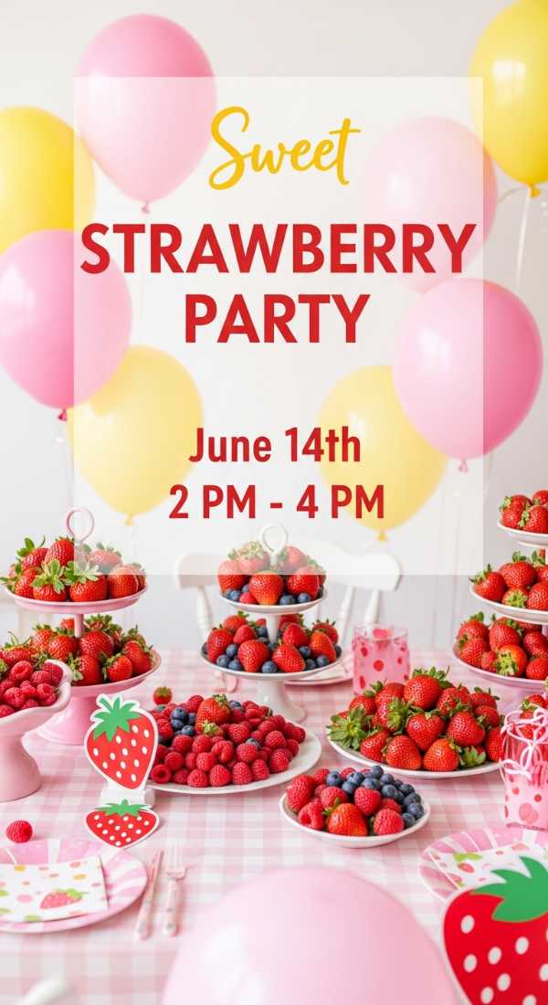 5 Sweet Ways To Style A Strawberry Birthday Party 69e4ae2e8e7a9