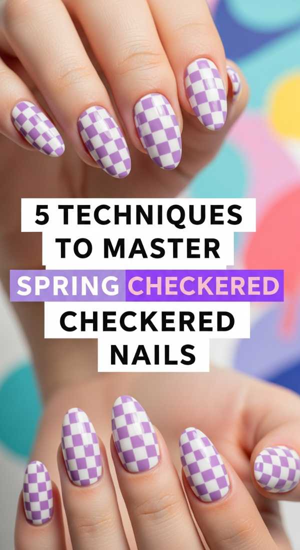5 Techniques To Master Spring Checkered Nails 69ea689d0be9b