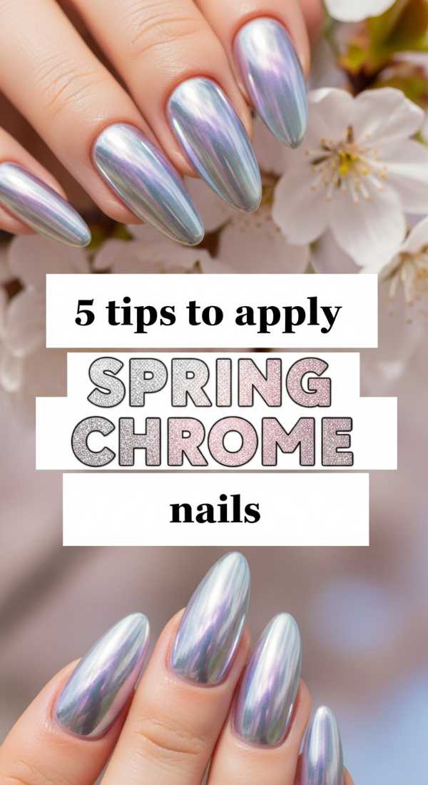 5 Tips To Apply Spring Chrome Nails 69ed0bae012ec