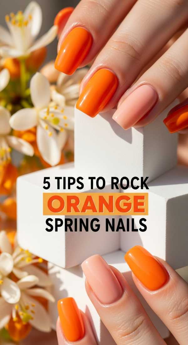 5 Tips To Rock Orange Spring Nails 69e5287bc652a