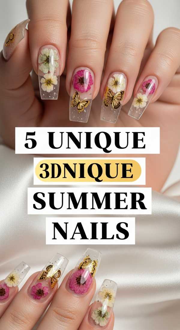 5 Unique 3d Summer Nails With Floral Art 69df1d5225dde
