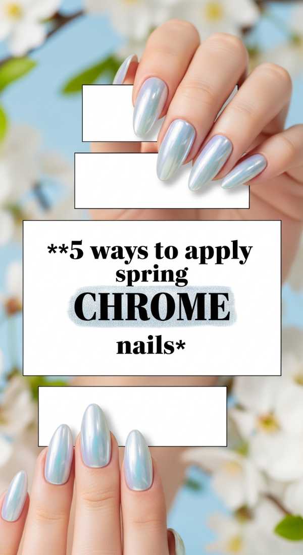 5 Ways To Apply Spring Chrome Nails 69efaf91b99c4