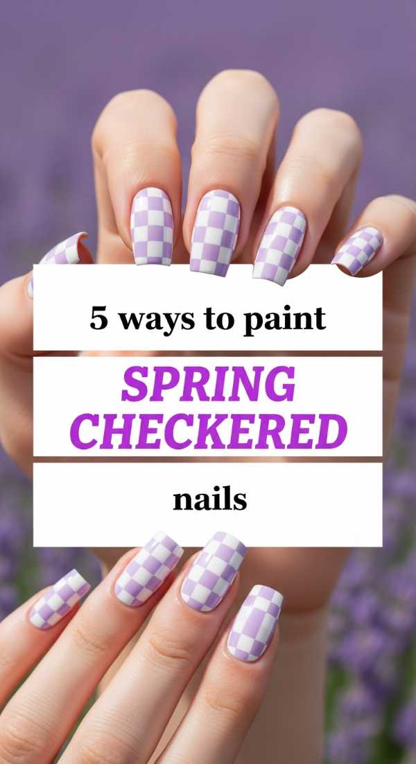 5 Ways To Paint Spring Checkered Nails 69e66051c07cf