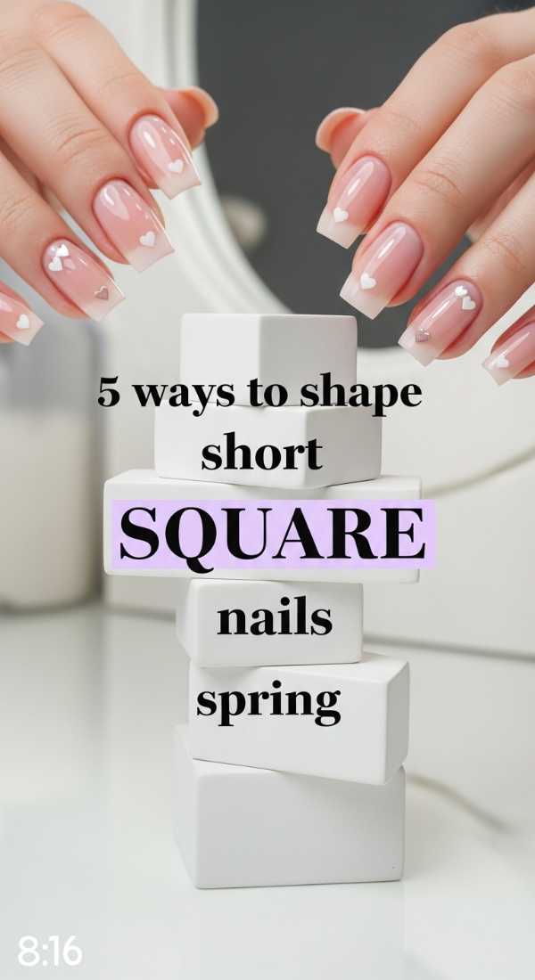 5 Ways To Shape Short Square Nails Spring 69e5251d1af46