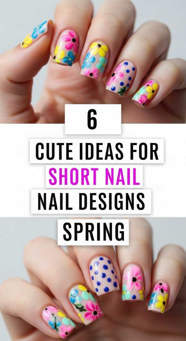 6 Cute Ideas For Short Nail Designs Spring 69ea698de733f