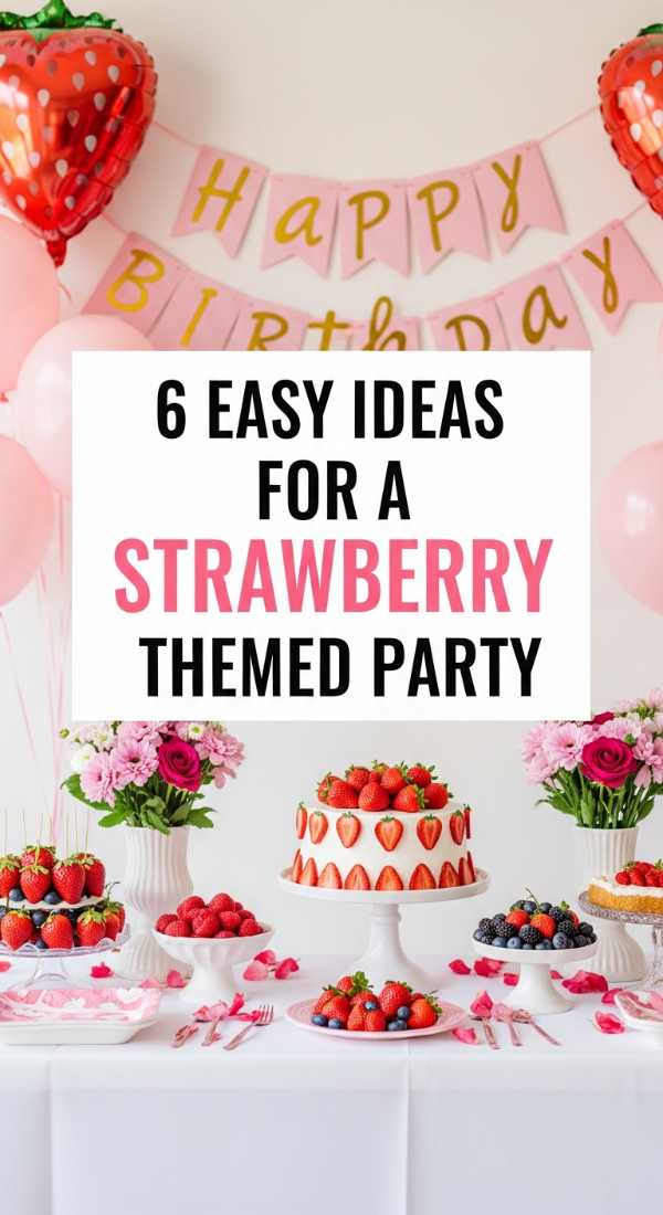 6 Easy Ideas For A Strawberry Themed Birthday Party 69ecb0890fd85