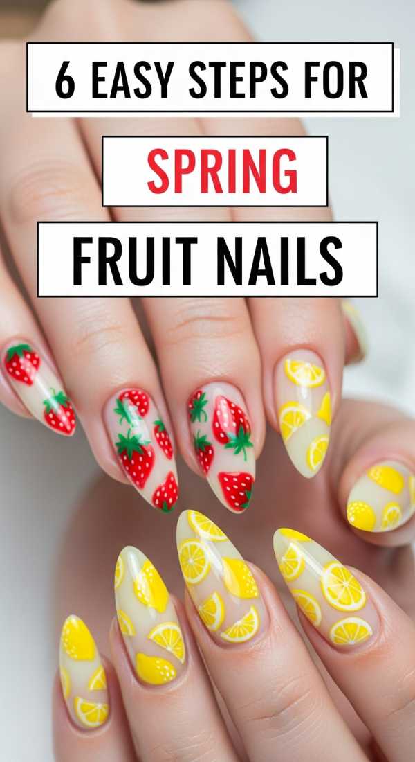 6 Easy Steps For Spring Fruit Nails 69ed0bc96c1a3