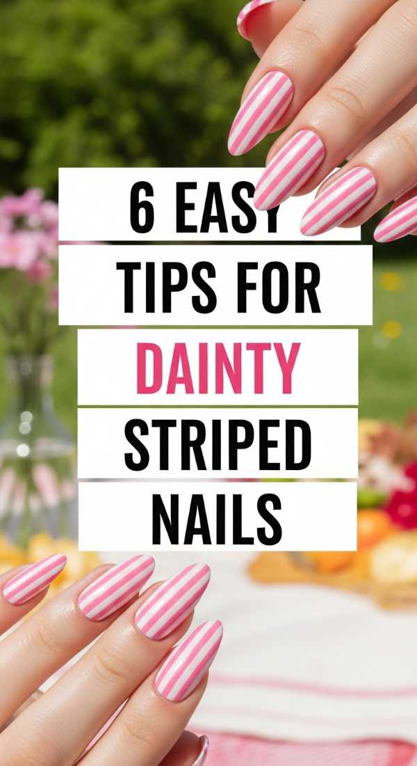 6 Easy Tips For Dainty Striped Nails 69e780320b6e2