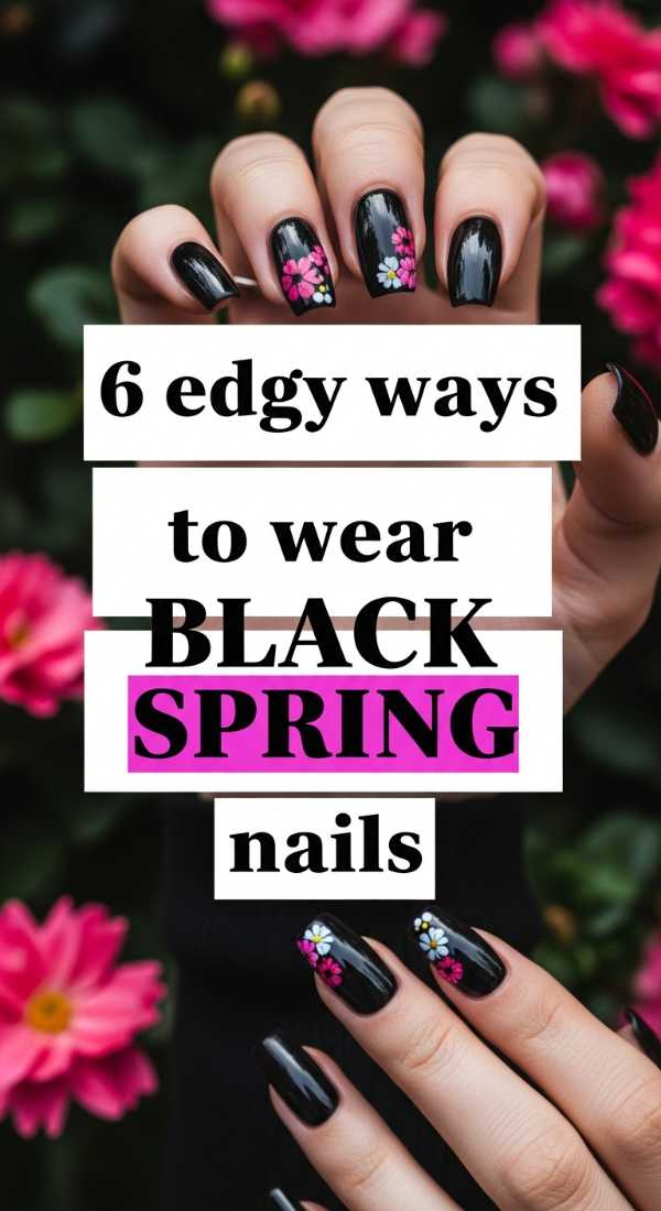 6 Edgy Ways To Wear Black Spring Nails 69ea68ae44e59