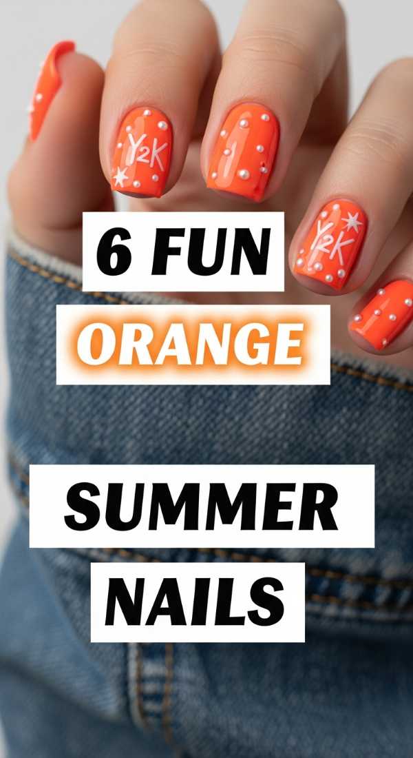 6 Fun Orange Summer Nails For A Y2k Vibe 69df1d5182355