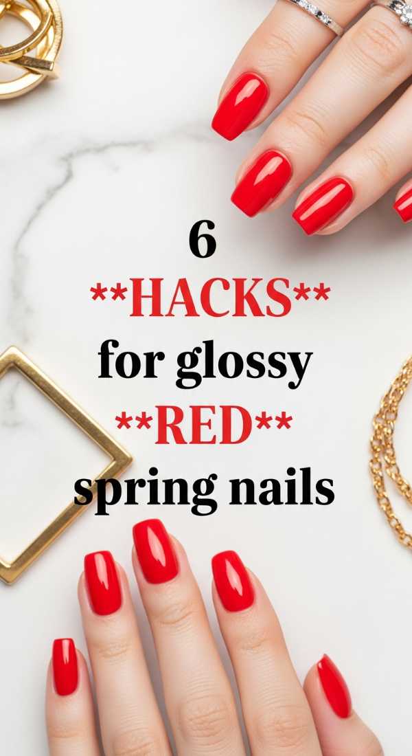 6 Hacks For Glossy Red Spring Nails 69e3c06ce12a7