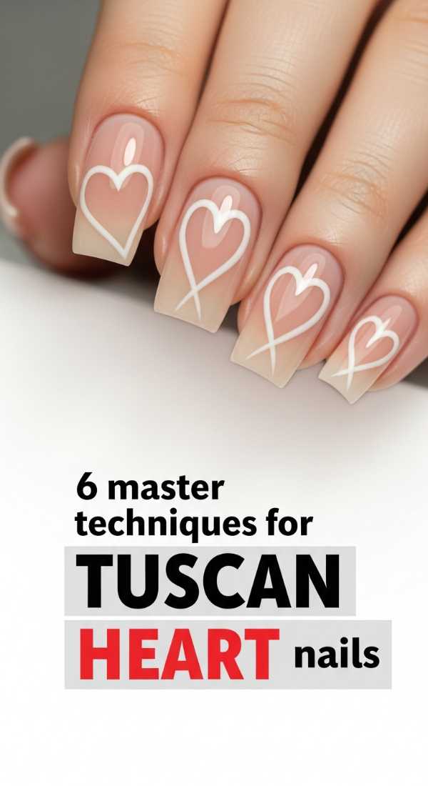 6 Master Techniques For Tuscan Heart Nails 69e6617438fd1