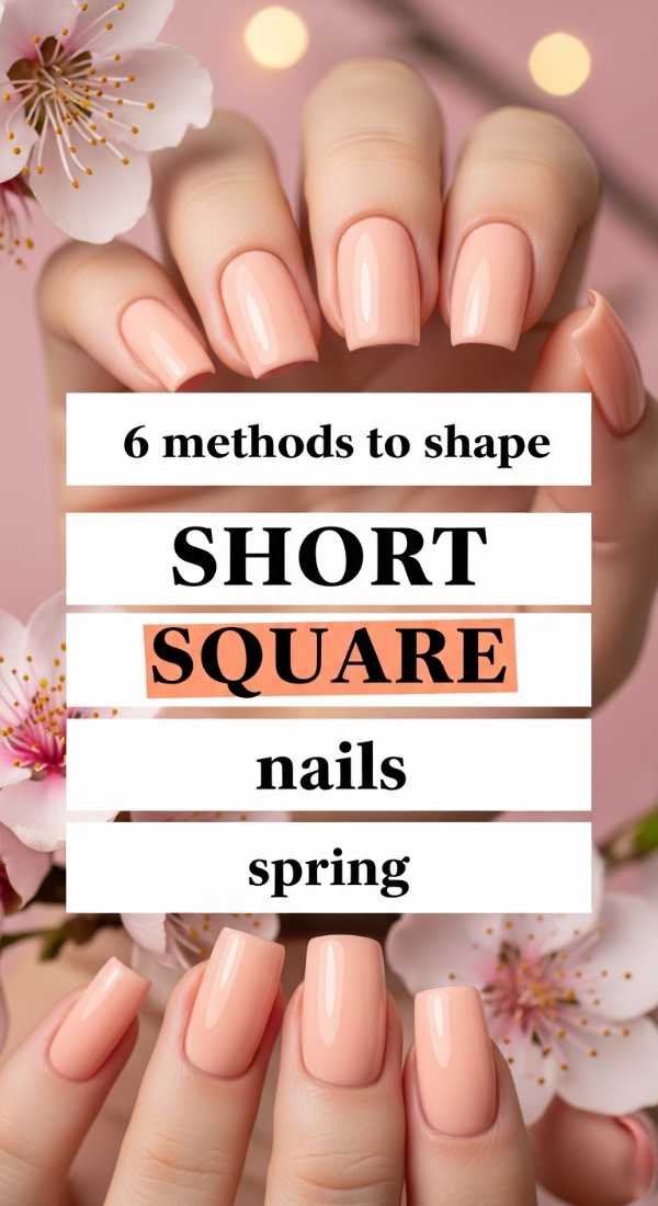 6 Methods To Shape Short Square Nails Spring 69ed0bb81b268
