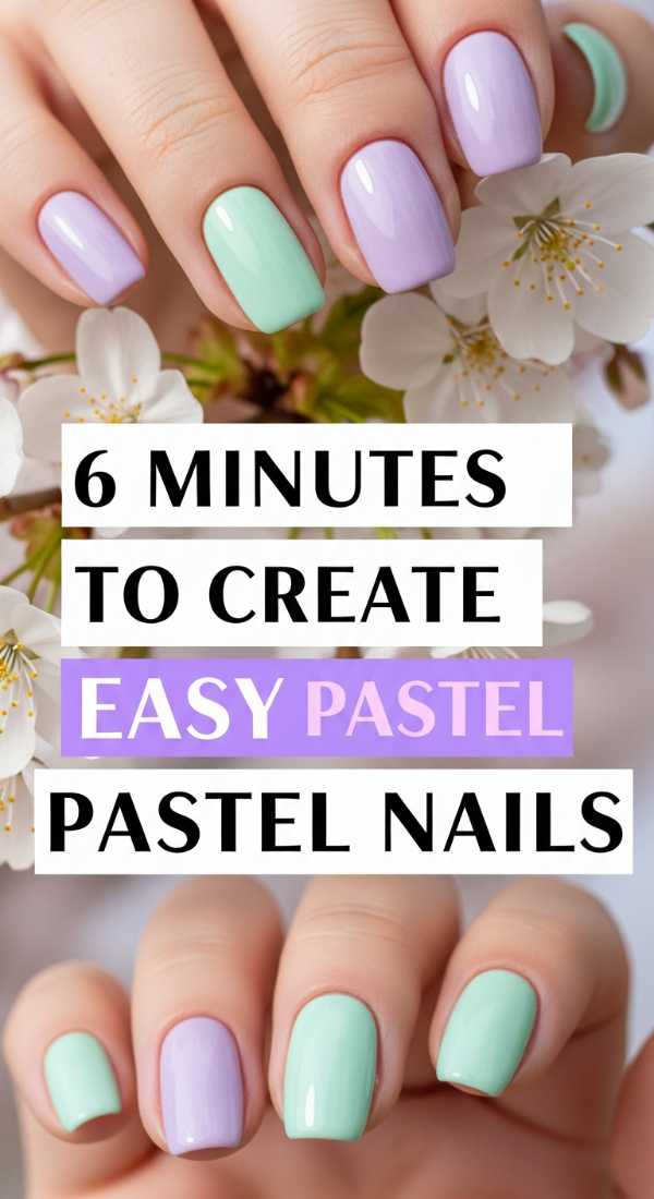 6 Minutes To Create Easy Pastel Nails 69e780309a353