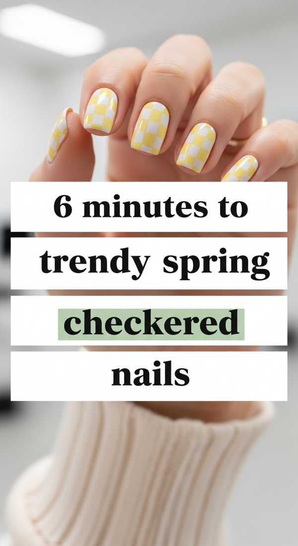 6 Minutes To Trendy Spring Checkered Nails 69e3c1d438dd7
