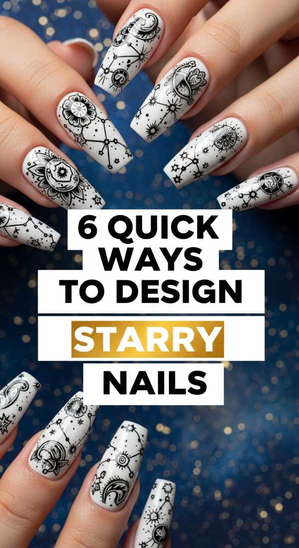 6 Quick Ways To Design Starry Nails 69eba3ab1e055