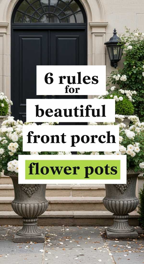 6 Rules For Beautiful Front Porch Flower Pots 69f0ed9ebac5e