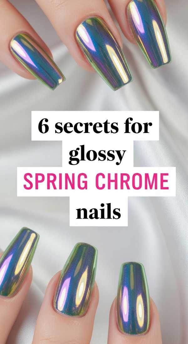 6 Secrets For Glossy Spring Chrome Nails 69e52875420bb