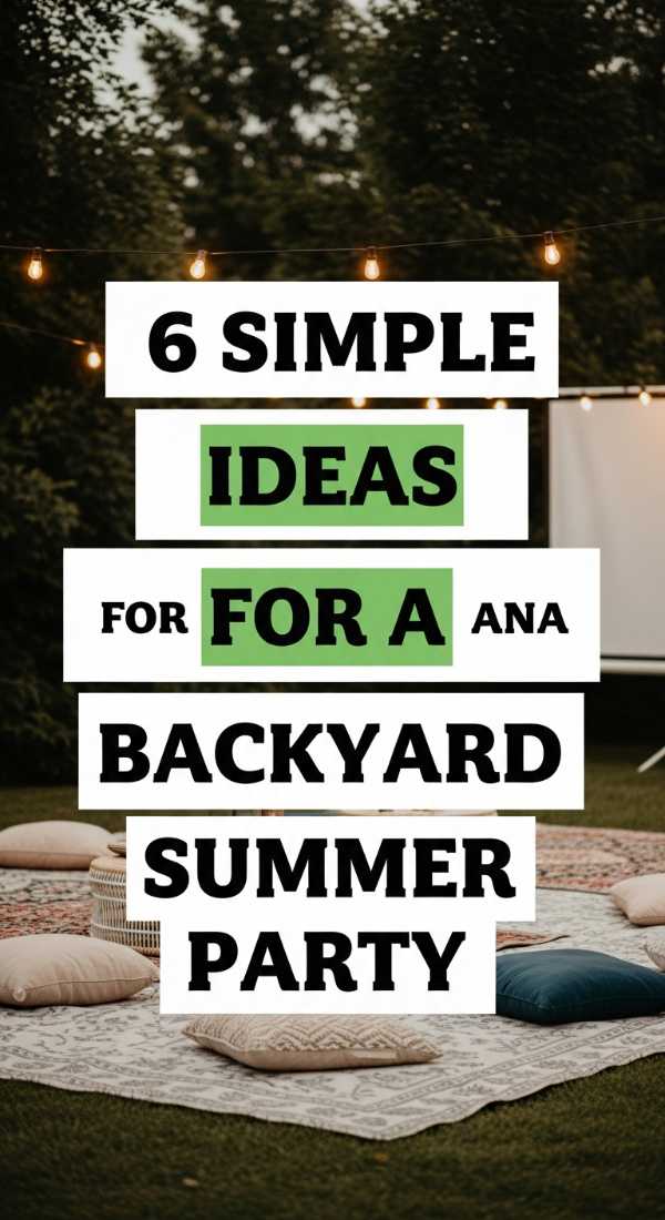 6 Simple Ideas For A Backyard Summer Party 69e32d8d5a053