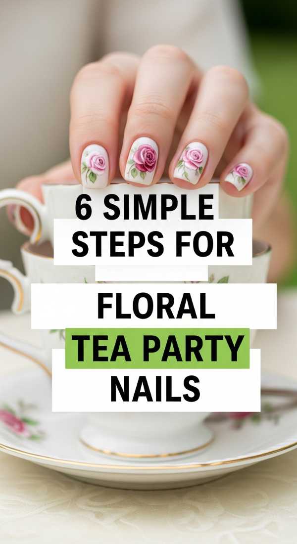 6 Simple Steps For Floral Tea Party Nails 69ea02a206a1e