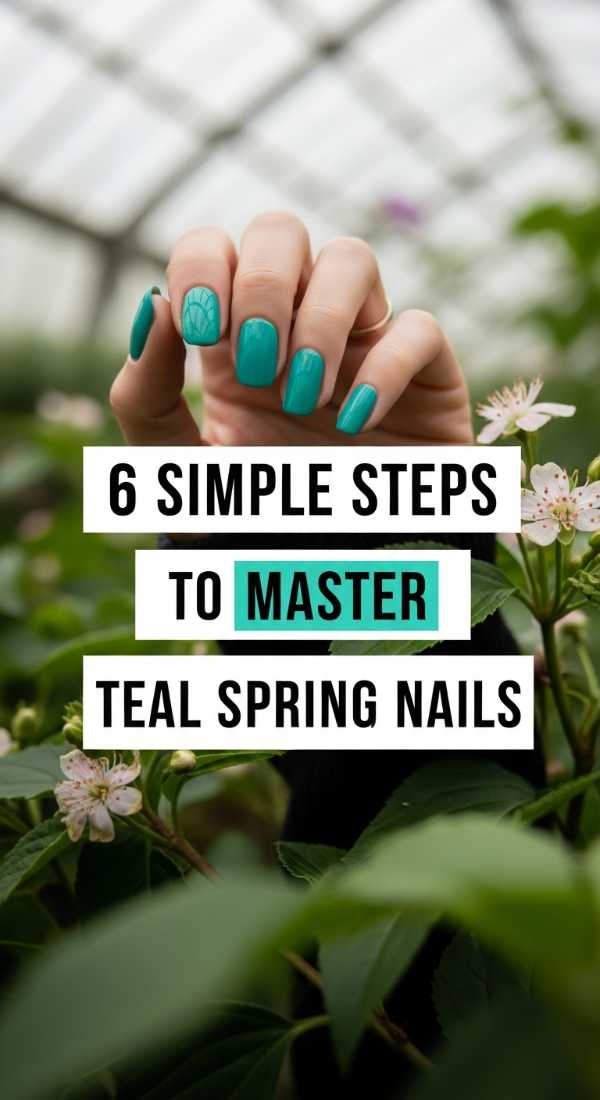 6 Simple Steps To Master Teal Spring Nails 69ea68a6a6cdc